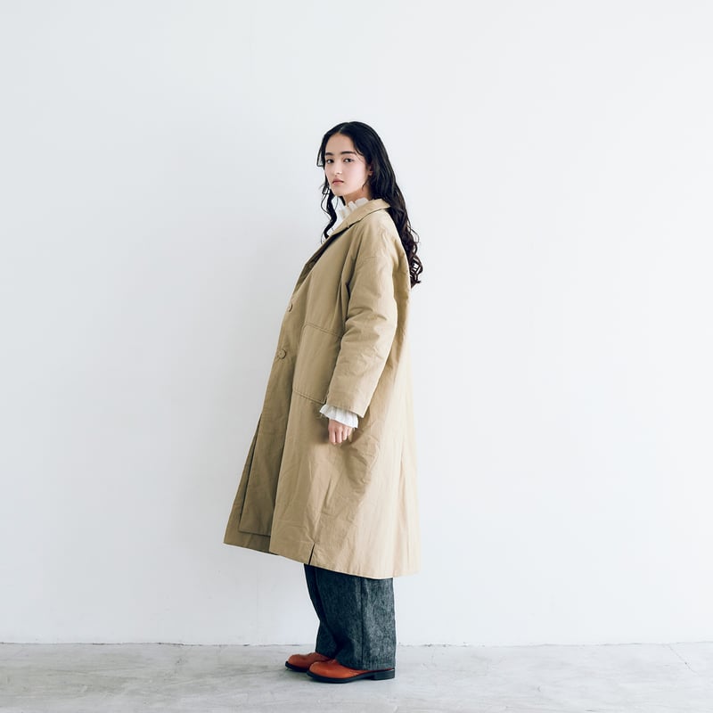 MAGALI マガリ　コットンパディットコート　ベージュ ヴィンテージフィニッシュ・コットン・パディットコート／ベージュ