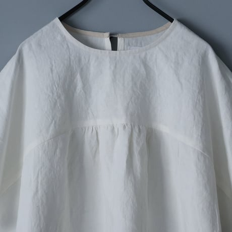 French linen roomy blouse  フレンチリネン・ルーミーブラウス／オフホワイト