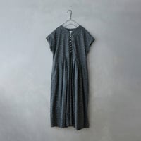 コットンリネン·スノーウィー·ワンピース／ブラック