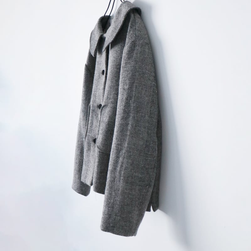 再入荷/完売しました＞シェットランドウールリネン・フラットカラー