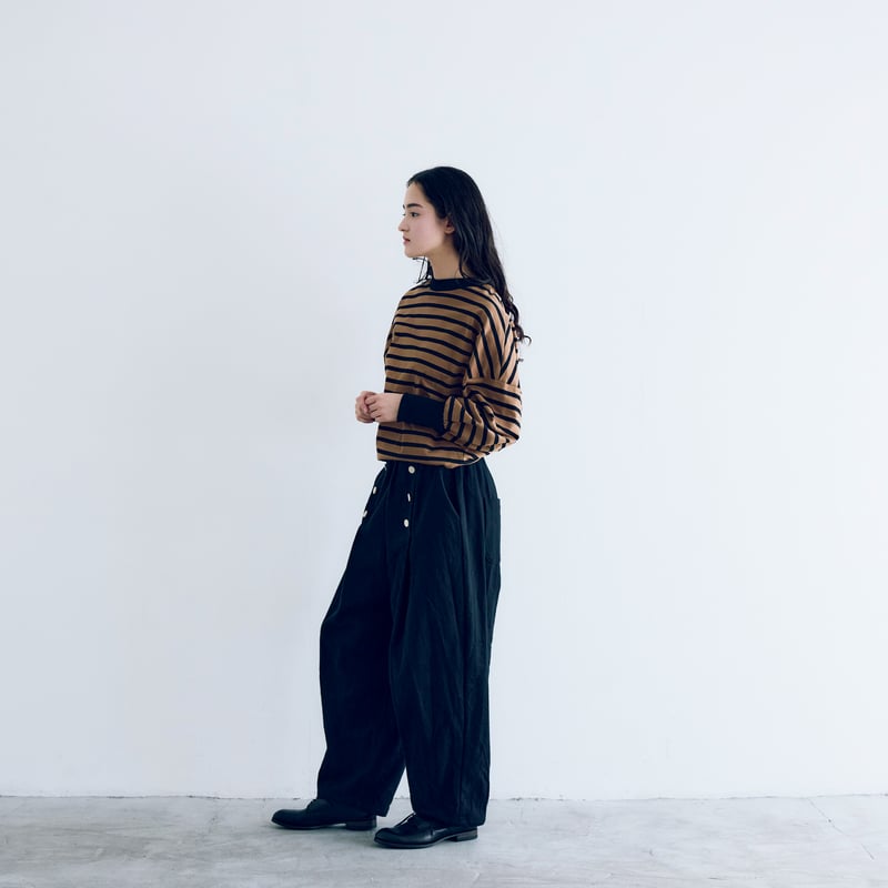 着画】Ets.MATERIAUX マリンパンツ 黒 着画】Ets.MATERIAUX マリン