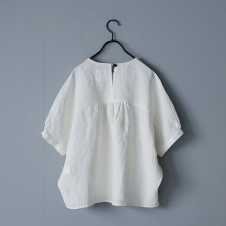 French linen roomy blouse  フレンチリネン・ルーミーブラウス／オフホワイト