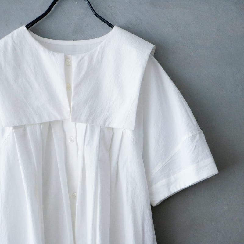 MAGALI天日干しコットンスクエアワンピース MAGALI｜天日干し コットン スクエアカラー ワンピース op196-fn