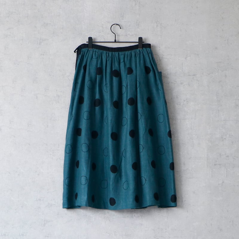 Rene ❁ フレンチリネン お花ボタンスカート38 Rene ❁ フレンチリネン お花ボタンスカート38 Rene ❁ フレンチリネン