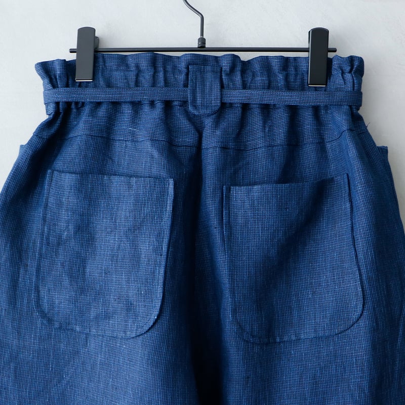 完売しました＞インディゴリネン・ロングパンツ／ネイビー | MAGALI
