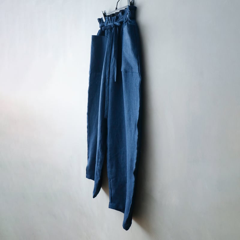 あ*る様 50s インディゴリネン フレンチペインターパンツ 1930s French Antique Biaude Indigo Linen Smock フレンチ