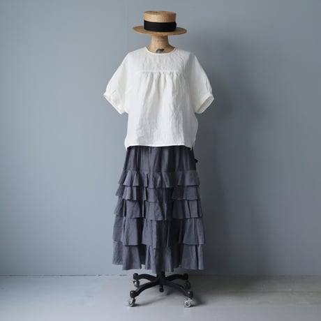 French linen roomy blouse  フレンチリネン・ルーミーブラウス／オフホワイト