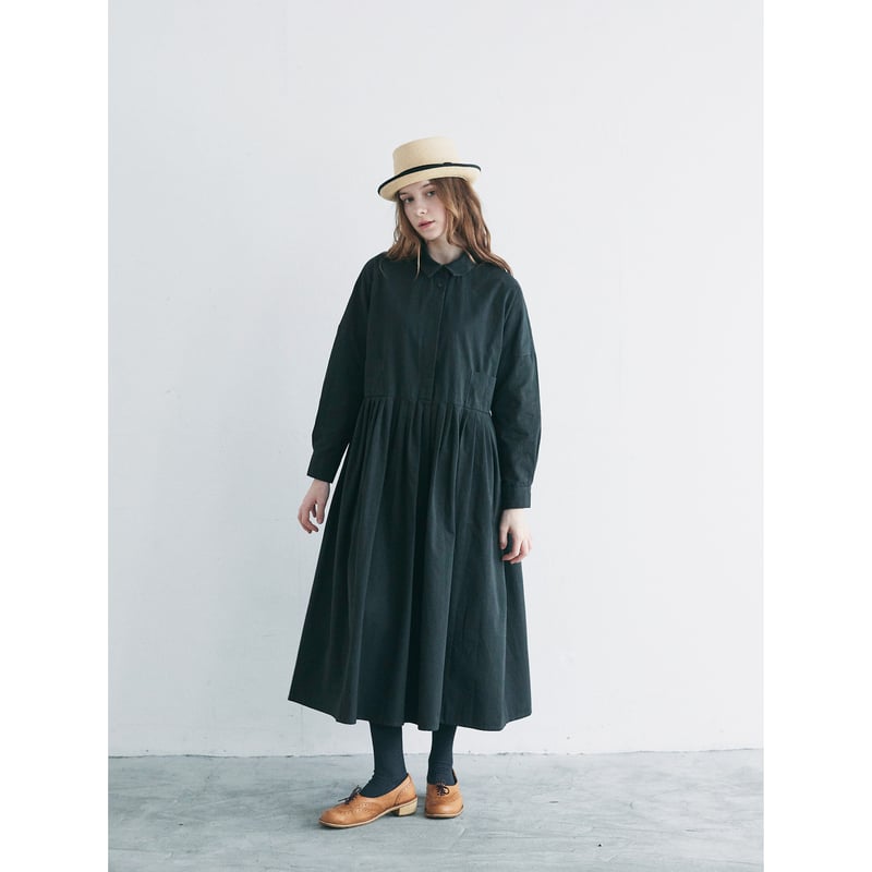 まもなく終了【極美品】MAGALIアイリッシュリネン＆コットン・タックワンピース まもなく終了【極美品】MAGALIアイリッシュリネン＆コットン・タック