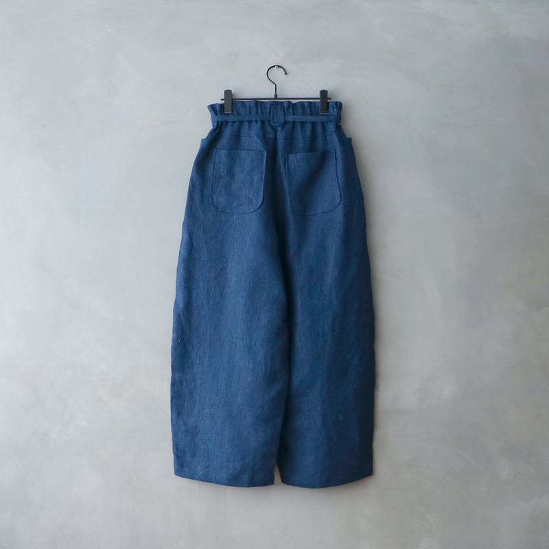 完売しました＞インディゴリネン・ロングパンツ／ネイビー | MAGALI