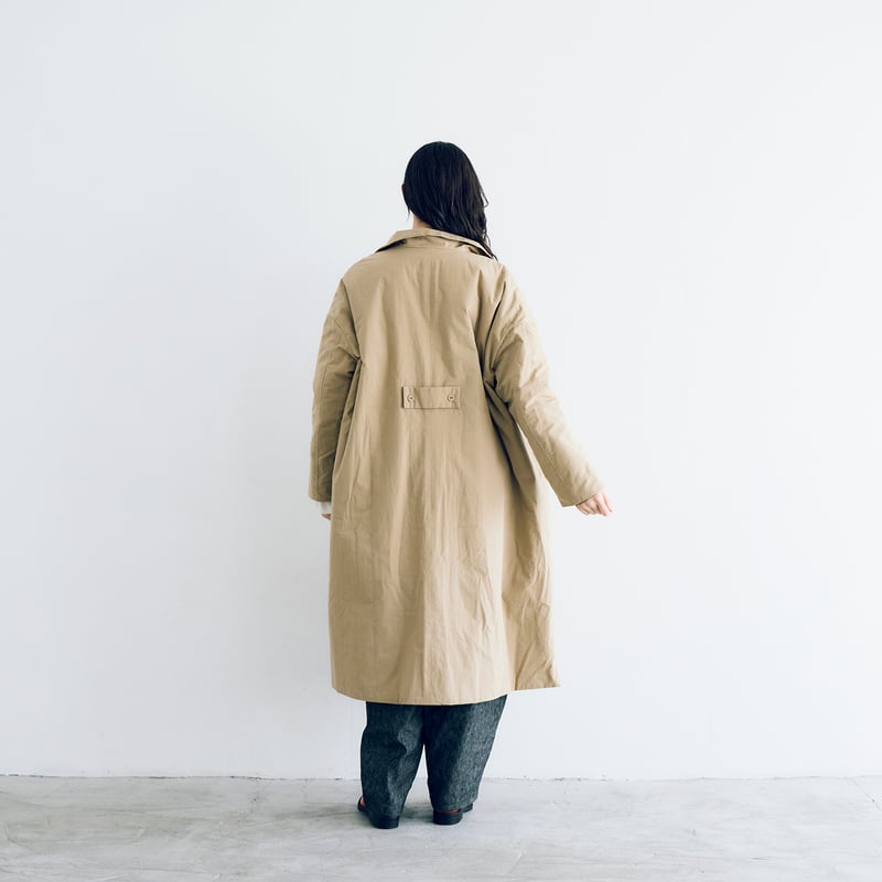 ヴィンテージフィニッシュ・コットン・パディットコート／ベージュ