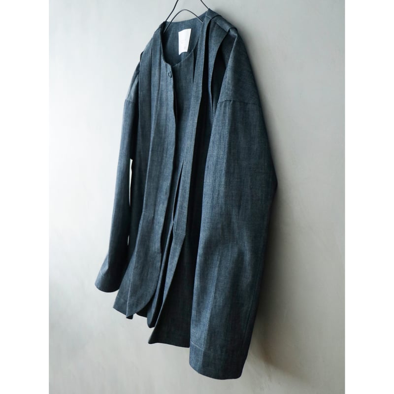 インディゴコットン・タックジャケット／デニム | MAGALI