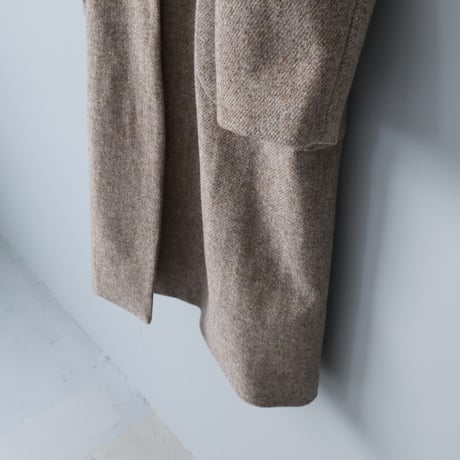 ＜完売しました＞トラディショナルウール・フラットカラーコート／ベージュ
