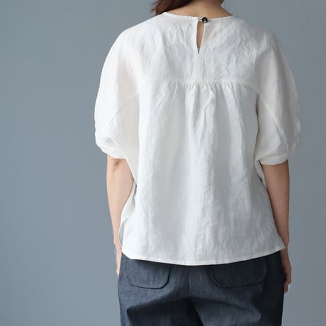 French linen roomy blouse  フレンチリネン・ルーミーブラウス／オフホワイト