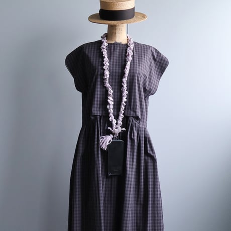 ＜完売しました／WEB限定販売＞Handspun fray pochet ポシェット／ライラック