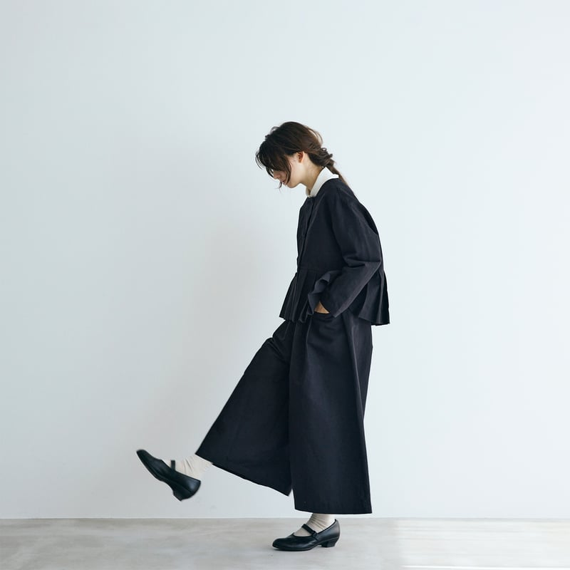 マガリ トリプルウォッシュリネン ダブルボタン ジャケット 羽織り バイカラー MAGALI マガリ トリプルウォッシュリネン ダブルボタン ジャケット