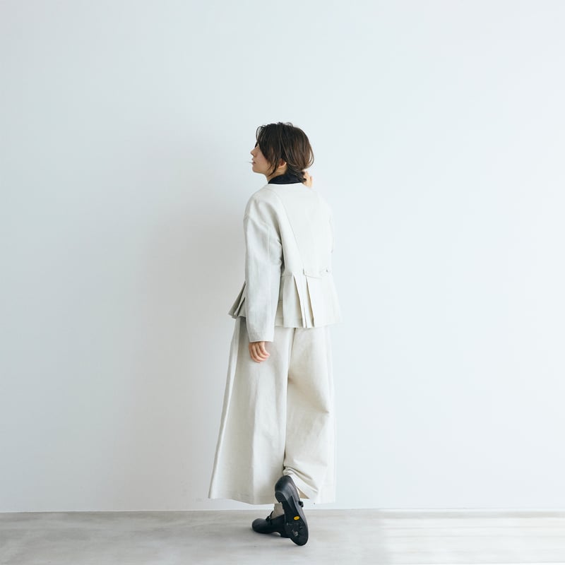 完売しました＞ハイカウントコットンリネン・ダブルボタンジャケット