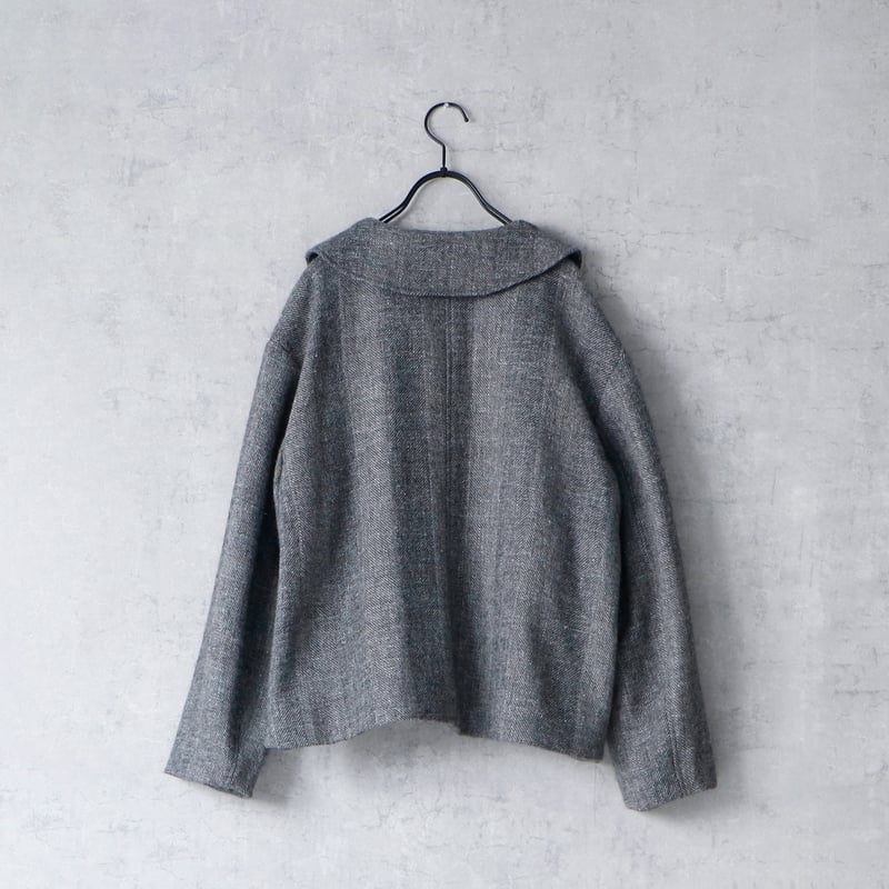 再入荷/完売しました＞シェットランドウールリネン・フラットカラー