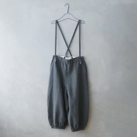 MAGALI 天日干しコットン 裾ギャザーパンツ　グレー　新品タグ付き MAGALI 天日干しコットン 裾ギャザーパンツグレー新品タグ付き