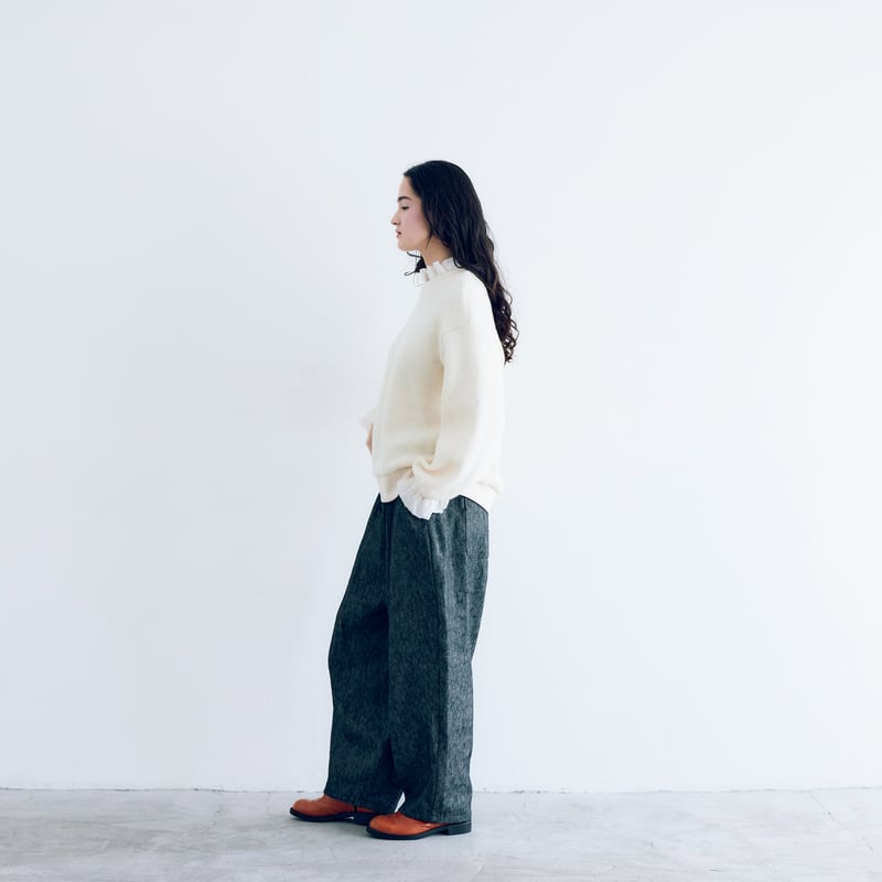 コットンリネンデニム・マリンパンツ／ネイビー | MAGALI