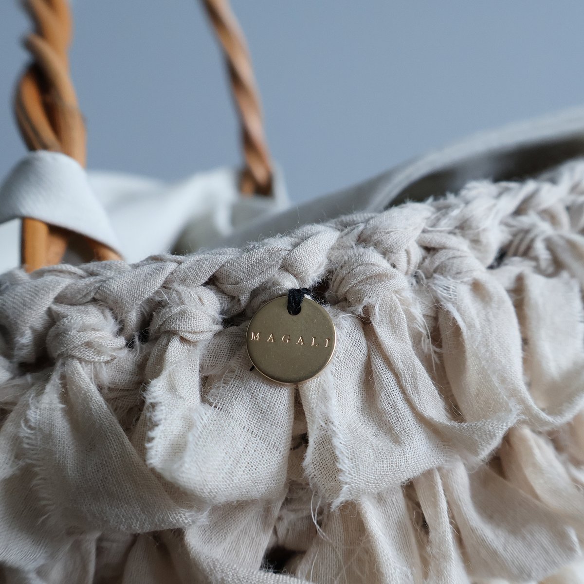 ファンシーアラモード カゴ WEB限定販売＞Handspun Asymmetry Fray Basket カゴバッグ／