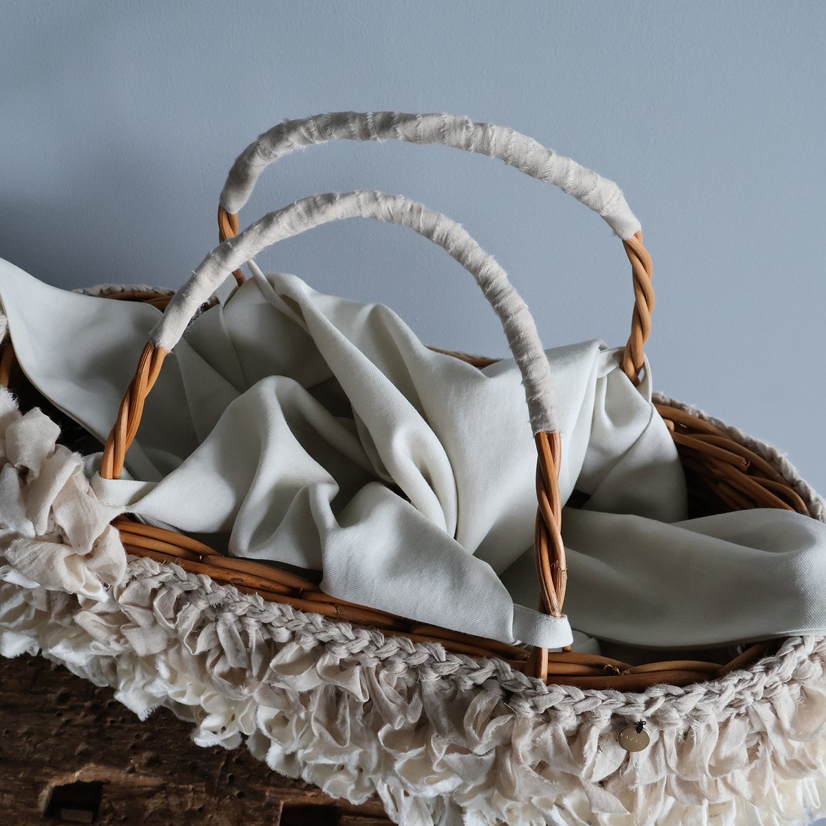 WEB限定販売＞Handspun Asymmetry Fray Basket カゴバッグ／