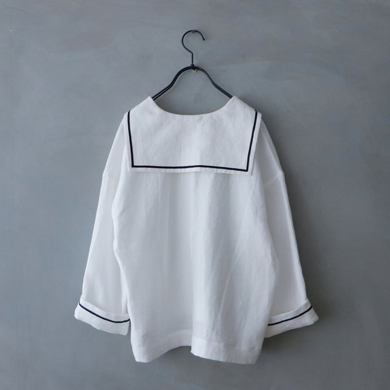 magali　マガリ　キャンバスリネンセーラーカラーブラウス　生成り 楽天市場】【30%OFF】MAGALI マガリ キャンバスリネン セーラー
