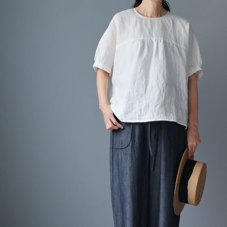 French linen roomy blouse  フレンチリネン・ルーミーブラウス／オフホワイト