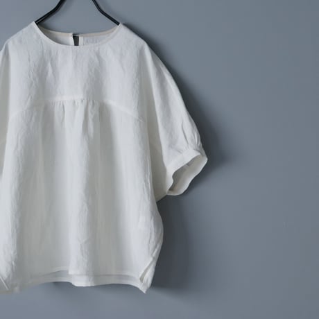 French linen roomy blouse  フレンチリネン・ルーミーブラウス／オフホワイト