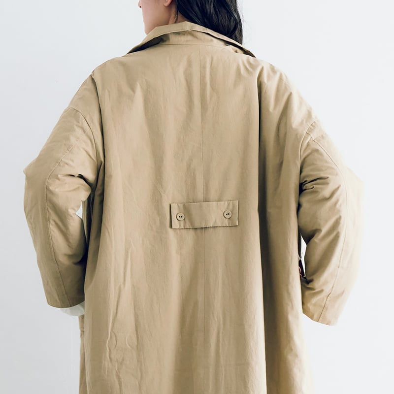 ヴィンテージフィニッシュ・コットン・パディットコート／ベージュ