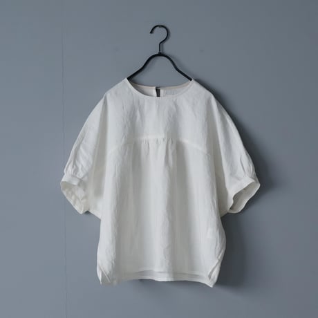 French linen roomy blouse  フレンチリネン・ルーミーブラウス／オフホワイト