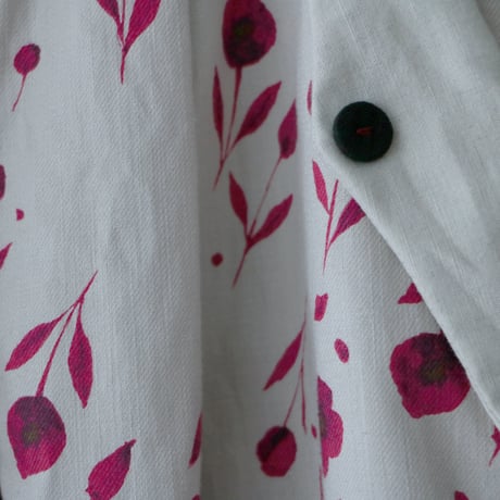 ＜完売しました＞Fleur de brume　コットンリネン・バルーンギャザーパンツ ／チェリーレッド
