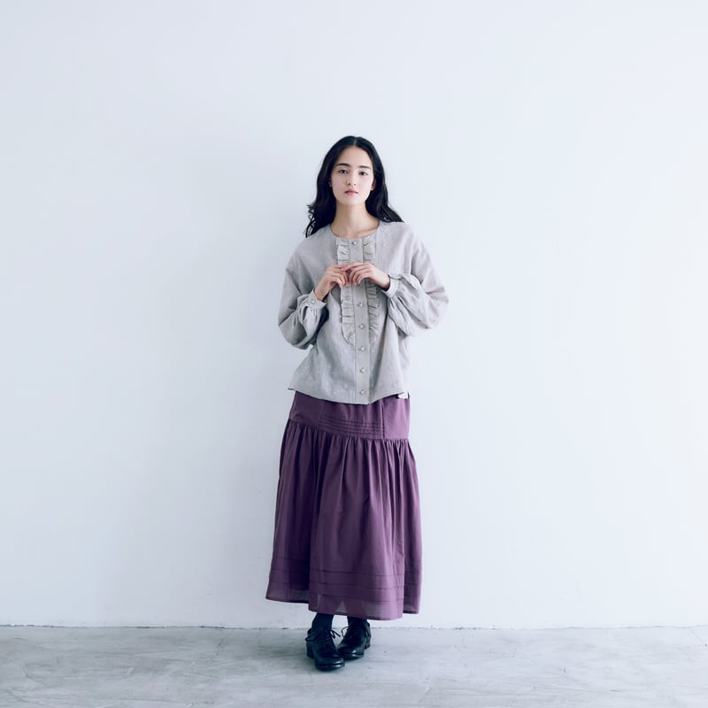 MAGARI マガリ コットン スノードット フリル ブラウス コットンスノードット・フリルブラウス／ブラック | MAGALI