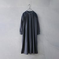 コットンビエラ・ペザントギャザーワンピース／ネイビー