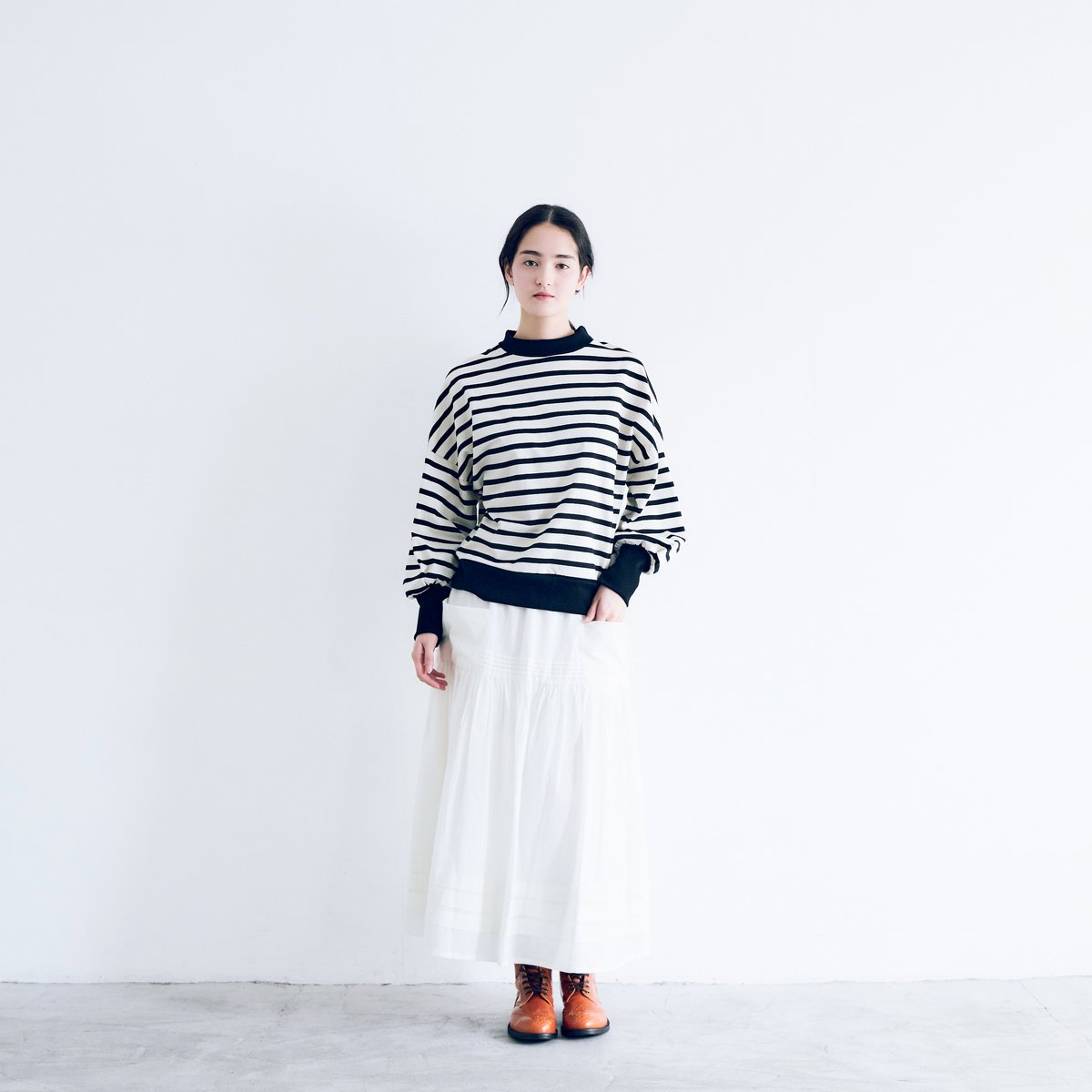 今季新品　MAGALI ハイゲージコットンバスクボーダーカットソー MAGALI｜ハイゲージコットン バスクボーダーカットソー - くらす