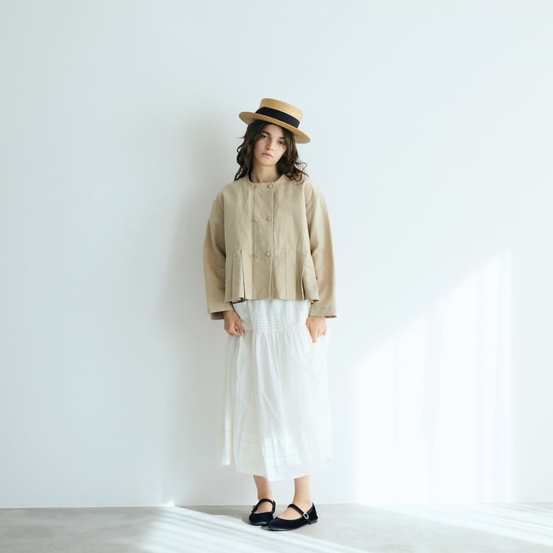 美品♡NOBLE リネン混ダブルジャケット　ベージュ　38 春夏　ゴールドボタン リネンゴールドボタンダブルジャケット | ジャケット | NOELA OFFICIAL