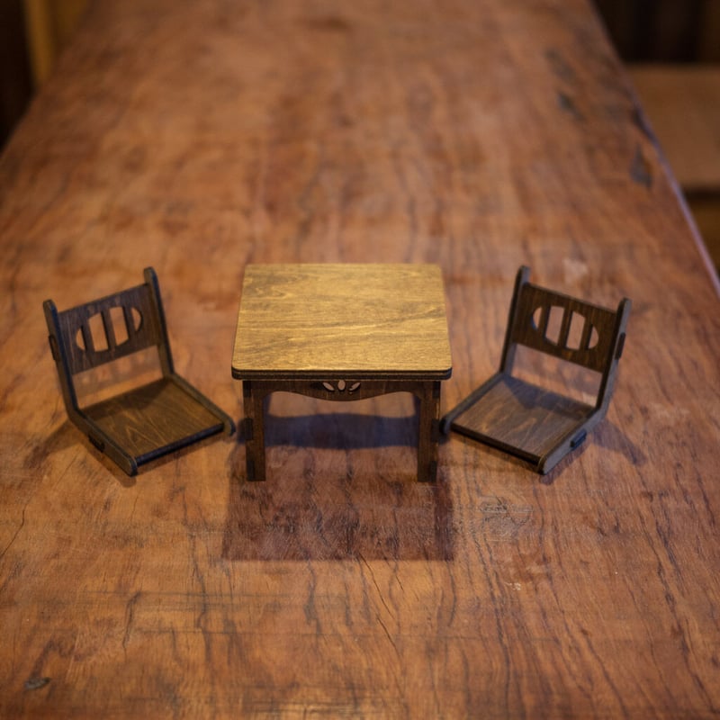 再販です！1/6スケール和風ミニチュア家具 ちゃぶ台と座椅子セット
