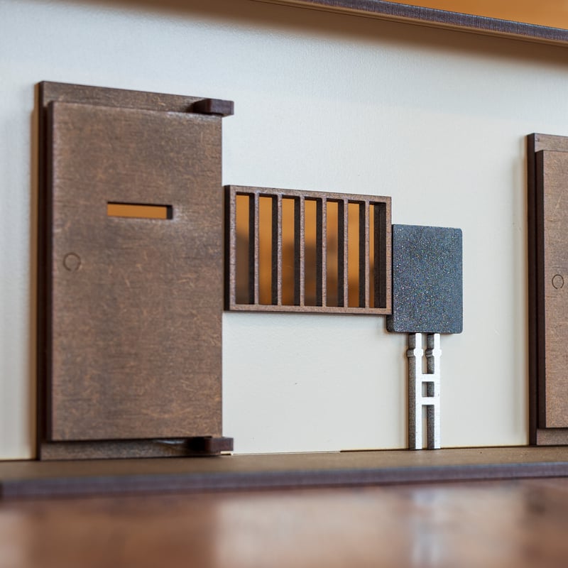 1/10スケールドールハウスアパート1階建ミニホワイトタイプ