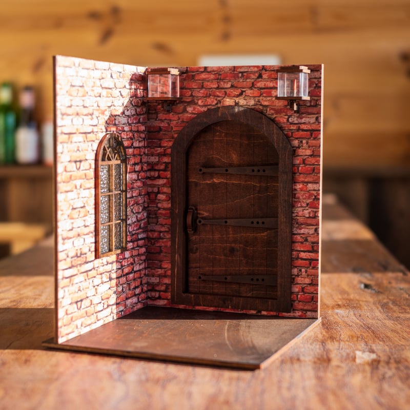 1/10スケールドールハウスミニタイプレンガ玄関1 | kkcompany