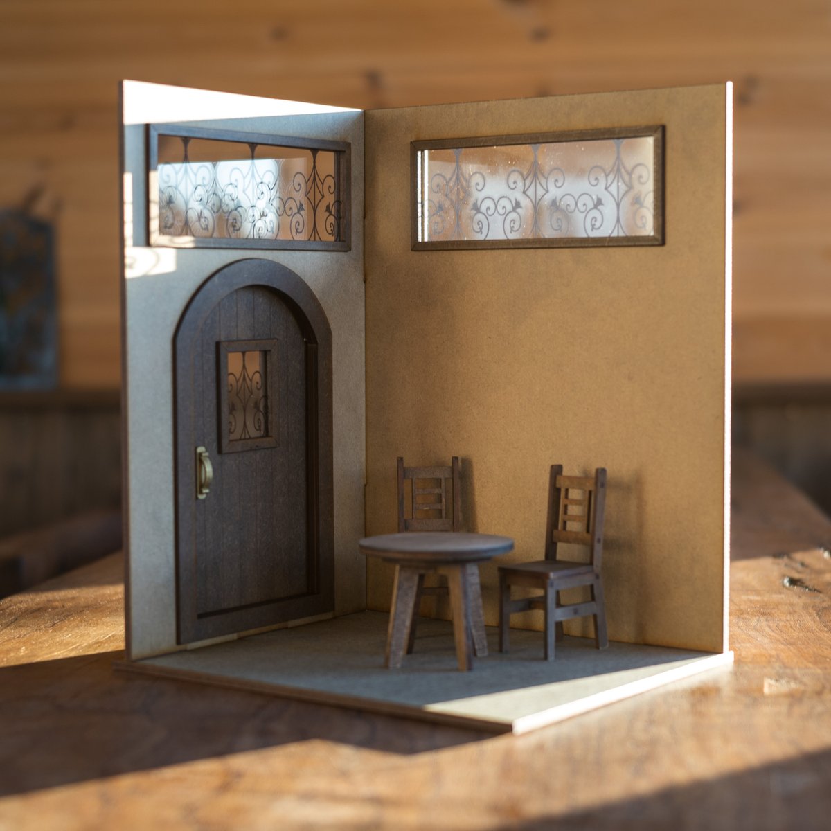 1/10スケールドールハウスコンクリート風壁1 家具セット | kkcompany