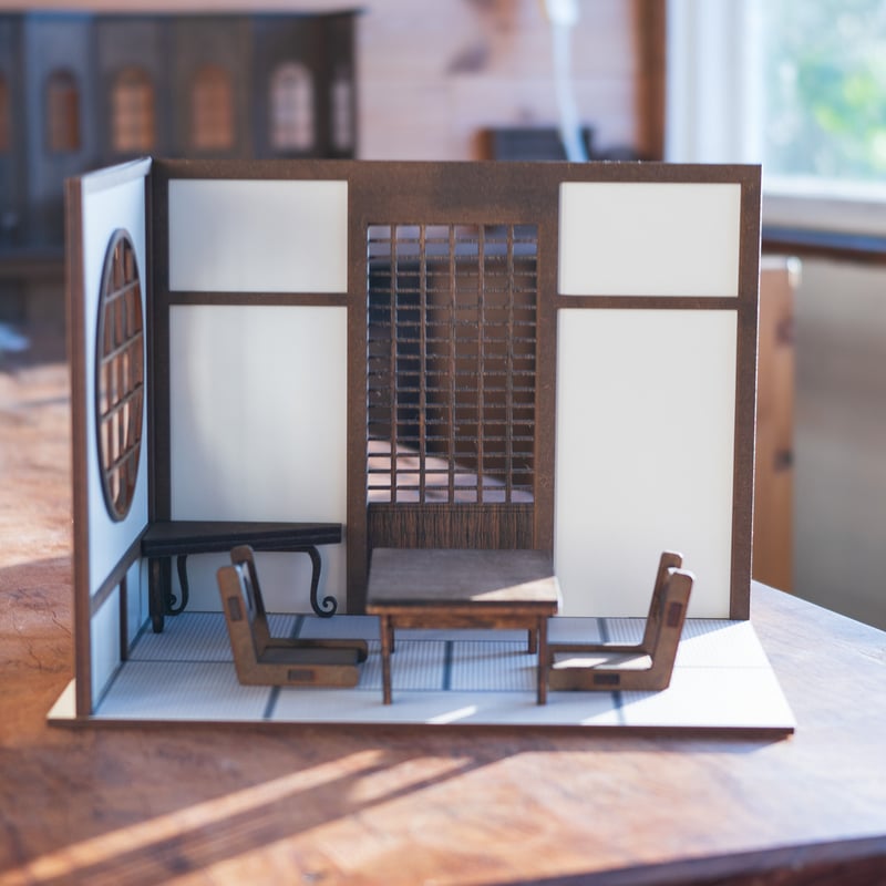 1/10スケール和風ドールハウス座敷扉 家具セット | kkcompany