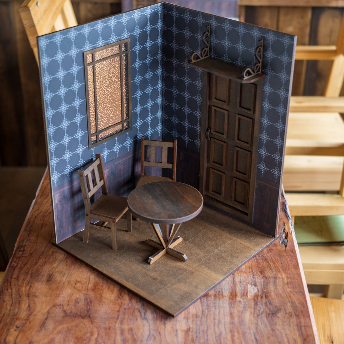 組立ドールハウス ゴシック 背景ボード