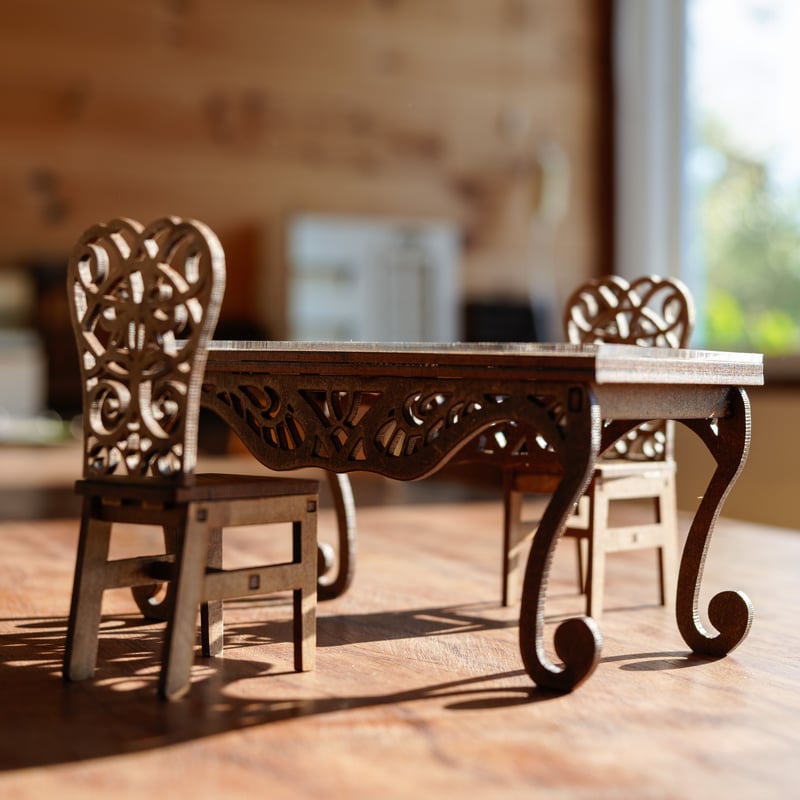 ミニチュア 1/6スケール ミルクグラス風orアンティーク風 ティーセット