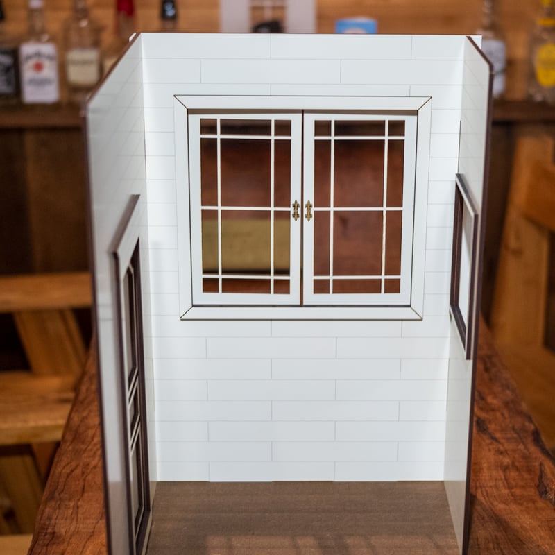 1/6スケールドールハウス白レンガ 窓とドアの部屋 | kkcompany