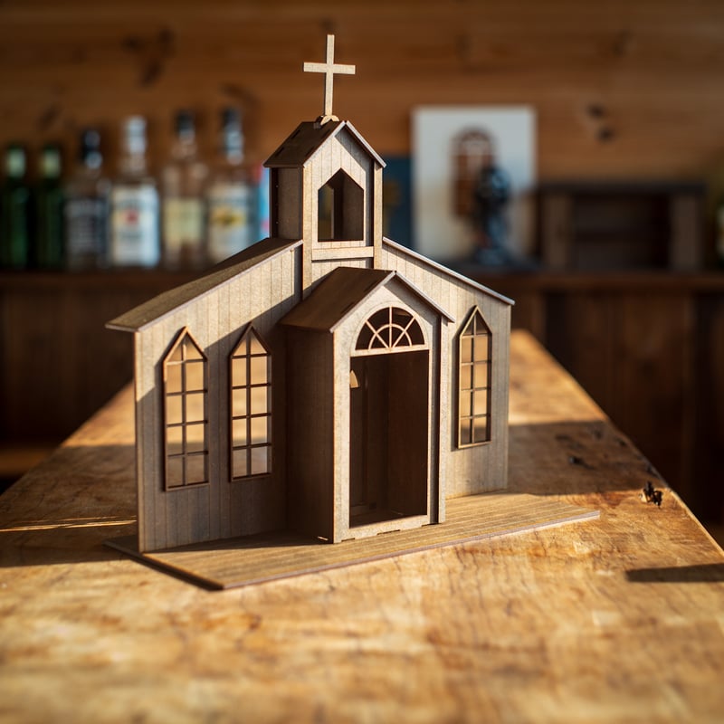 ちびスケールドールハウス 【ちびウエスタン教会 ワイド】 | kkcompany