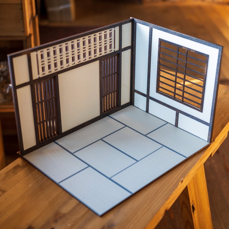 【メール便送料無料対応可】 1/10スケール和風ドールハウス 右壁 広間 | kkcompany ドールハウス