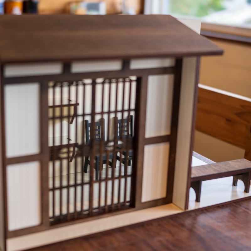 ドールハウスの家具セット 1/10スケールドールハウス和室緑塗装 家具セット | kkcompany