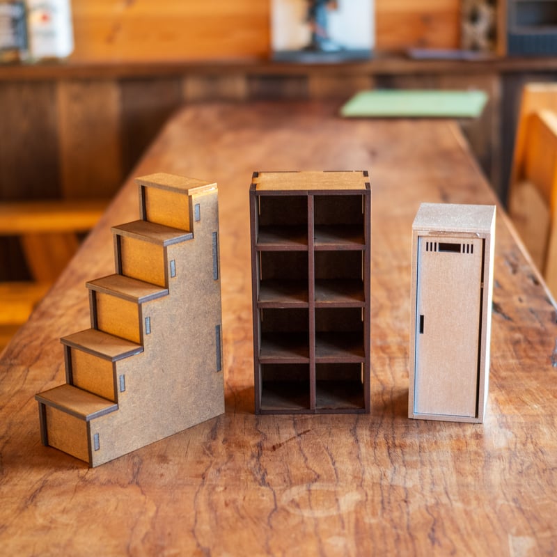 プレーベル　木製中国式ミニチュア家具１２店セット プレーベル 木製中国式ミニチュア家具12店セット プレーベル