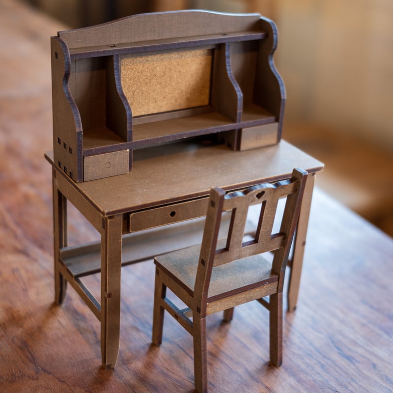 1/6スケールミニチュア家具セット 学習デスクパターン1 | kkcompany