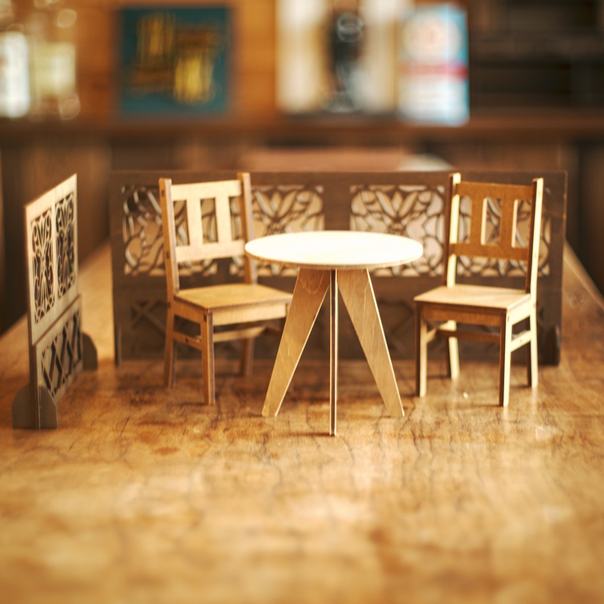 ミニチュア家具　喫茶店の家具セット 4周年記念セール！1/6スケールミニチュア家具 喫茶店 家具