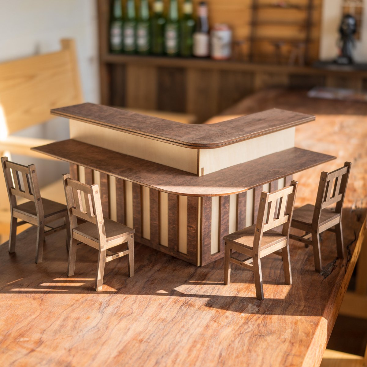 【お値下げ】ミニチュア　アンティーク調チェアー　3点セット お値下げ】ミニチュア アンティーク調チェアー 3点セット お